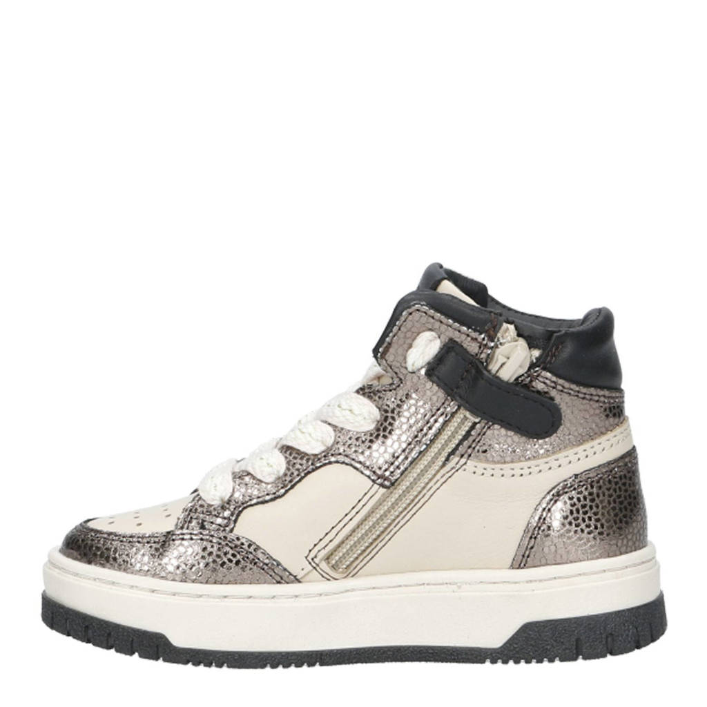Pinocchio leren sneakers brons