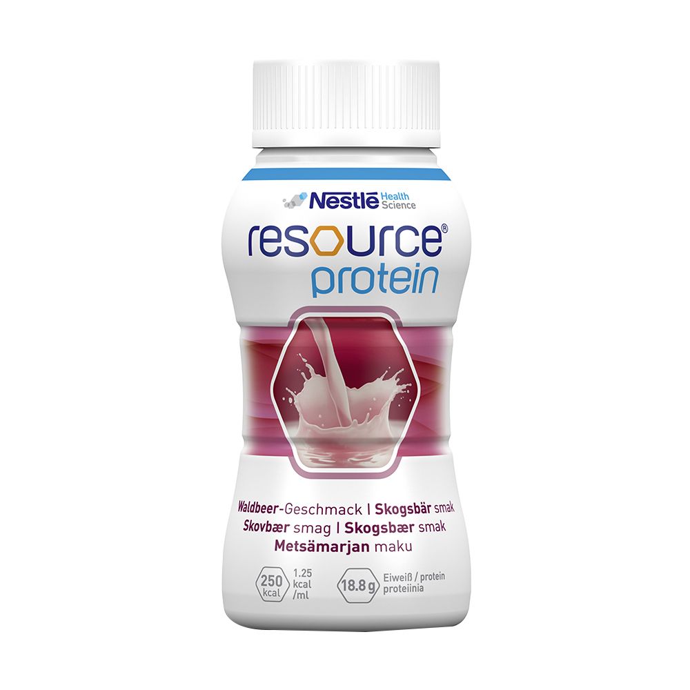 resource® protein Waldbeere | Hochkalorische Trinknahrung, reich an Eiweiß | Aufbaukost bei Mangelernährung