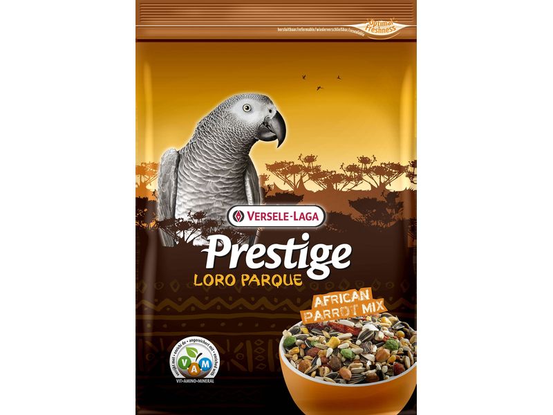 Versele Laga Ziervogelfutter Prestige Loro Parque Mix, 1 kg Angereicherte Samenmischung für Afrikanische Papageien