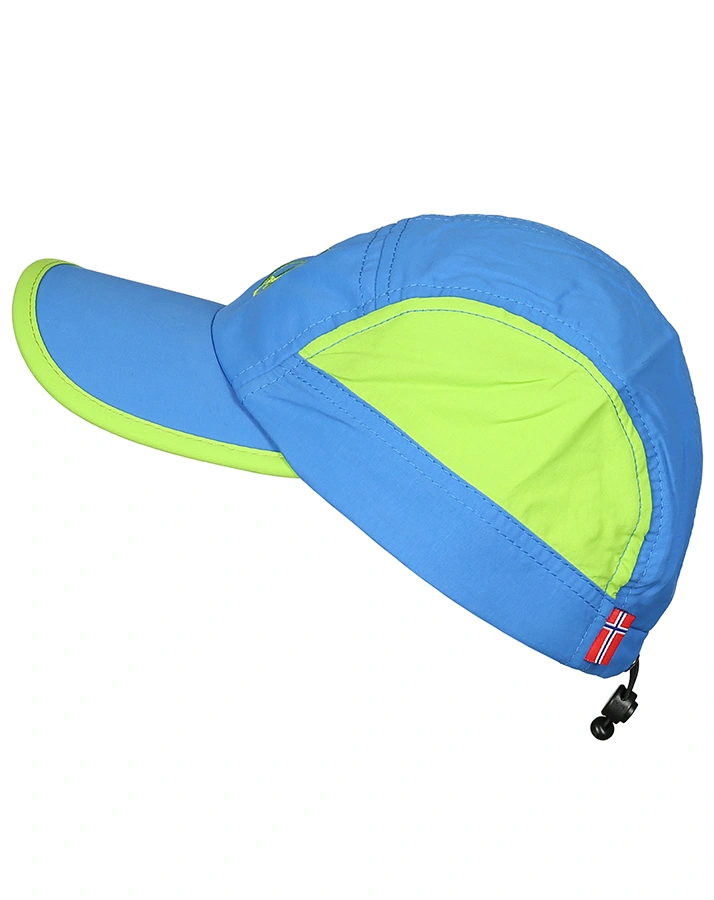 Sonnenschutz-Kids TROLL CAP XT mit Nackenschutz in blau/grün