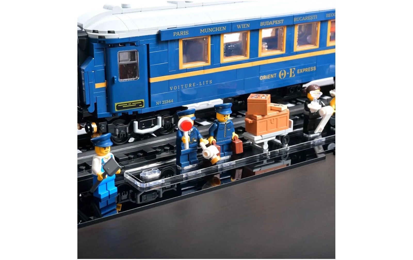 Baukasten Acryl-Display für LEGO 21344 Der Orientexpress<br>Acry-Display-Box mit schwarzem Boden
