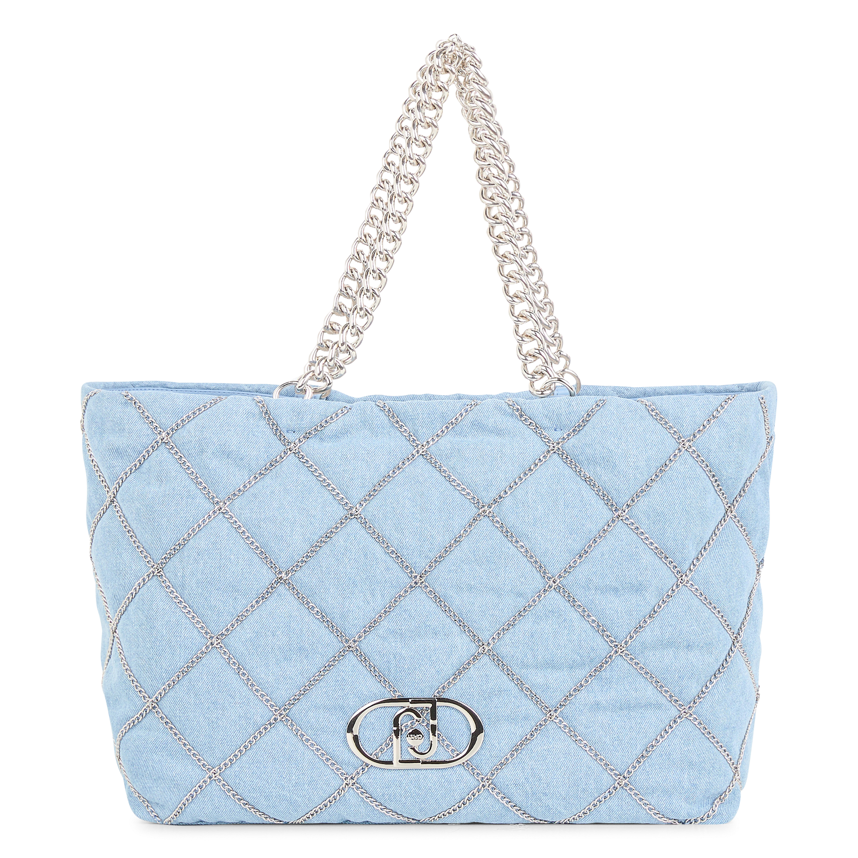Sac porté épaule large en denim | Bleu