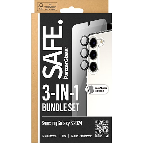 PanzerGlass SAFE 3-i-1 beskyttelsessæt Samsung Galaxy S24