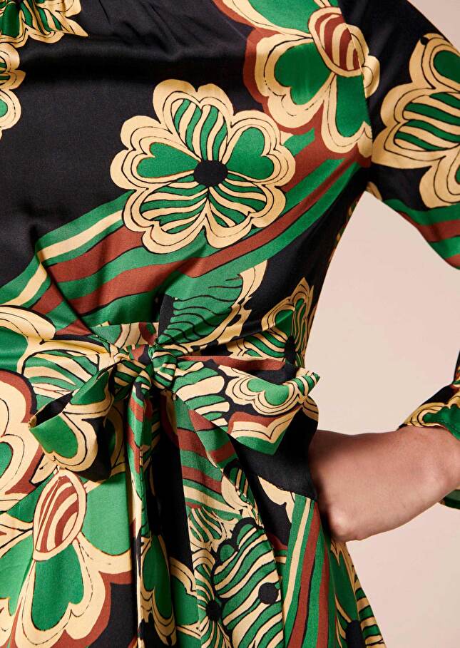 Robe Ronniebleu nuit imprimée à fleurs