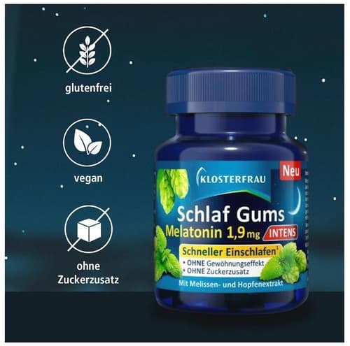 Klosterfrau Einschlaf Gummies mit 1,9mg Melatonin 30 Gums