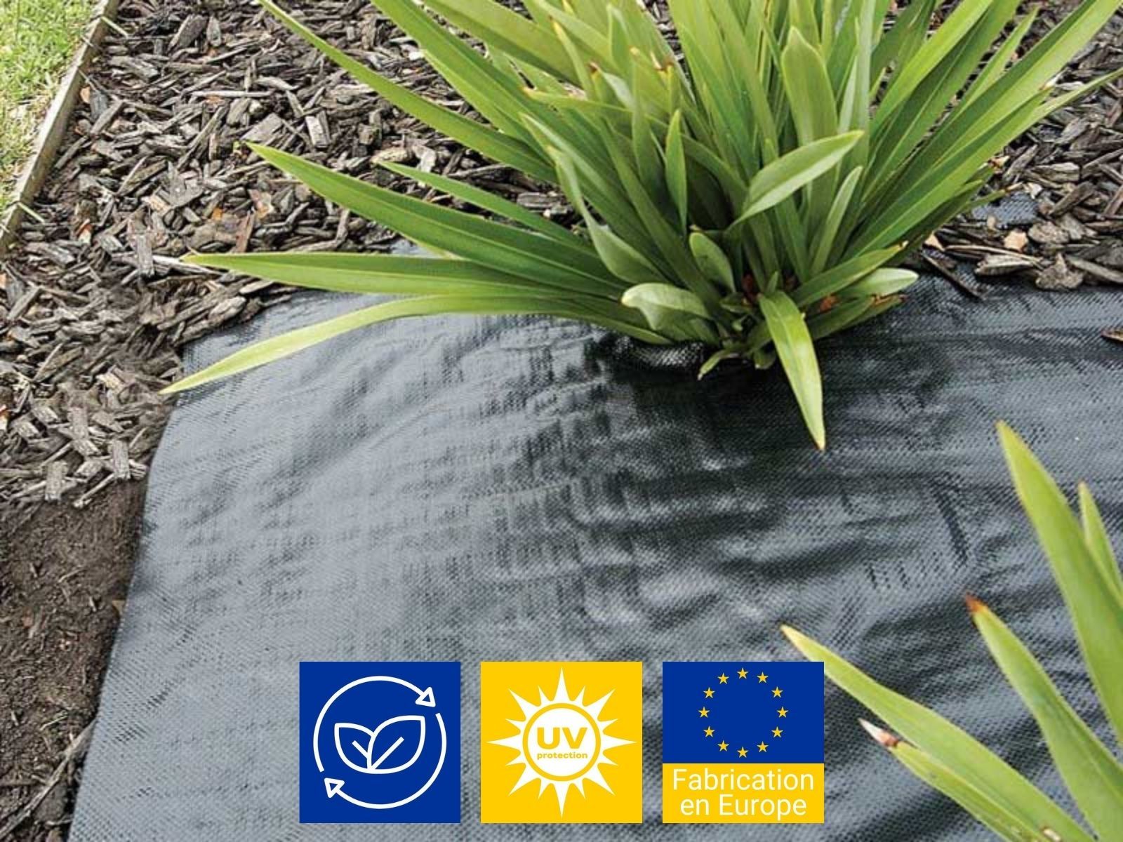 Toile hors sol - paillage noir 130 g/m² / 4.20 x 100 m