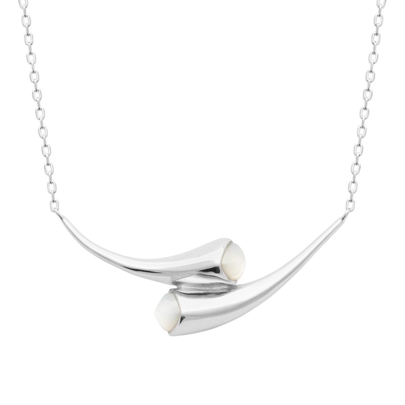 Collier Femme - Argent 925 - Nacre - Longueur : 45 cm