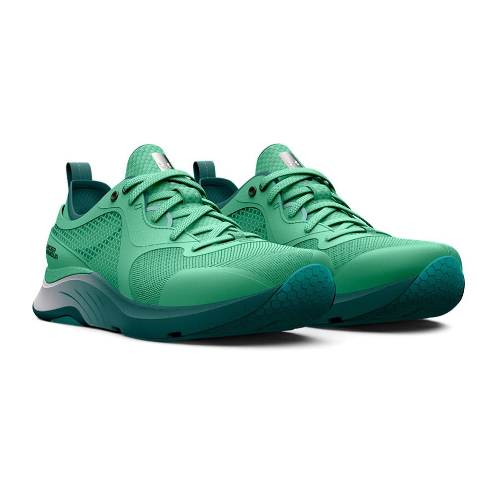 Under Armour UA HOVR OMNIA - Chaussures training Femme green breeze/coastal teal/metallic ash taupe
