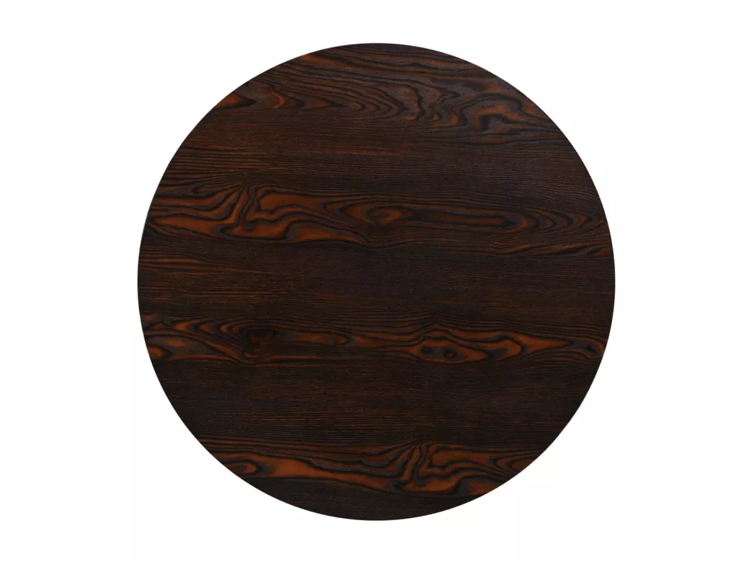 Table de bistro MDF et acier Rond 80 x 75 cm Frêne foncé