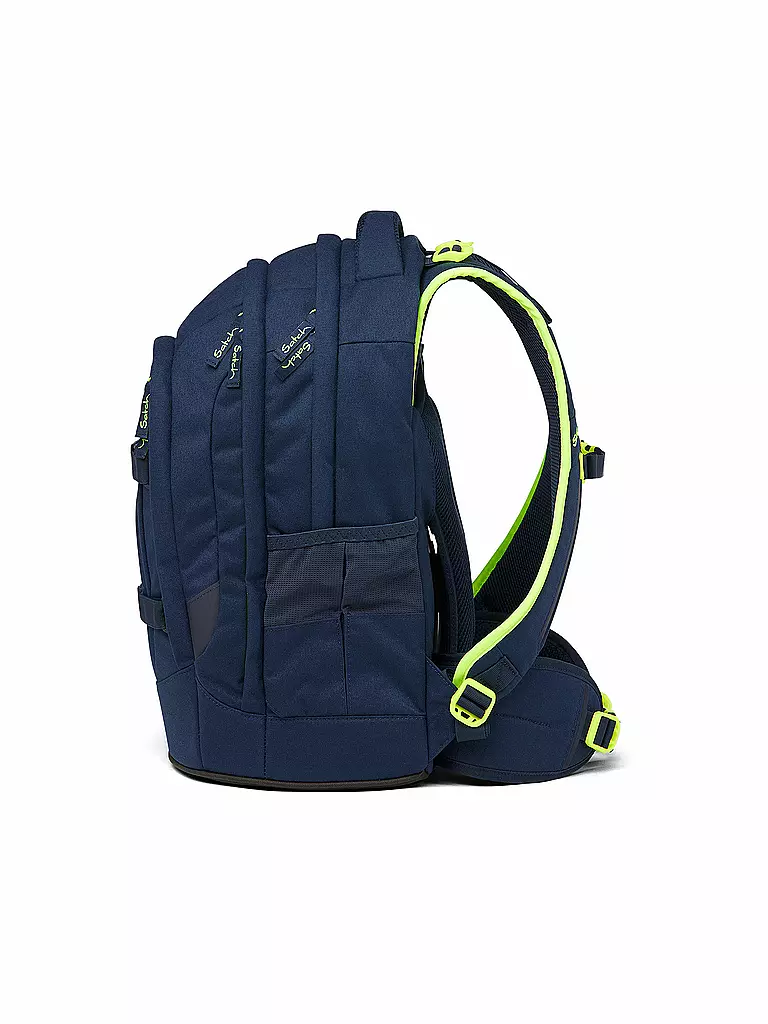 SATCH Schulrucksack Pack - Toxic Yellow dunkelblau