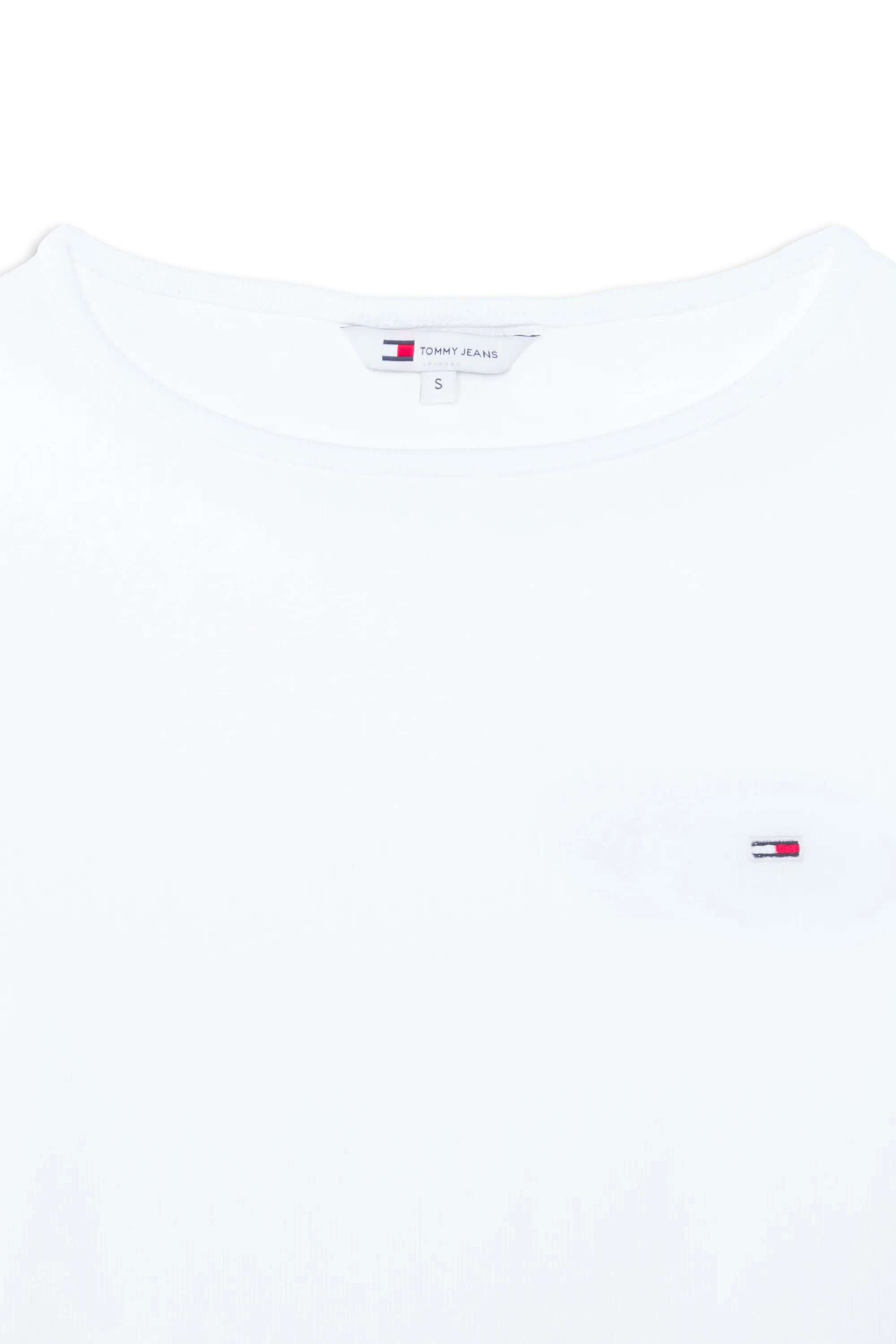 TOMMY JEANS T-shirt TJW RUCHE RIB TOP LS Blanc