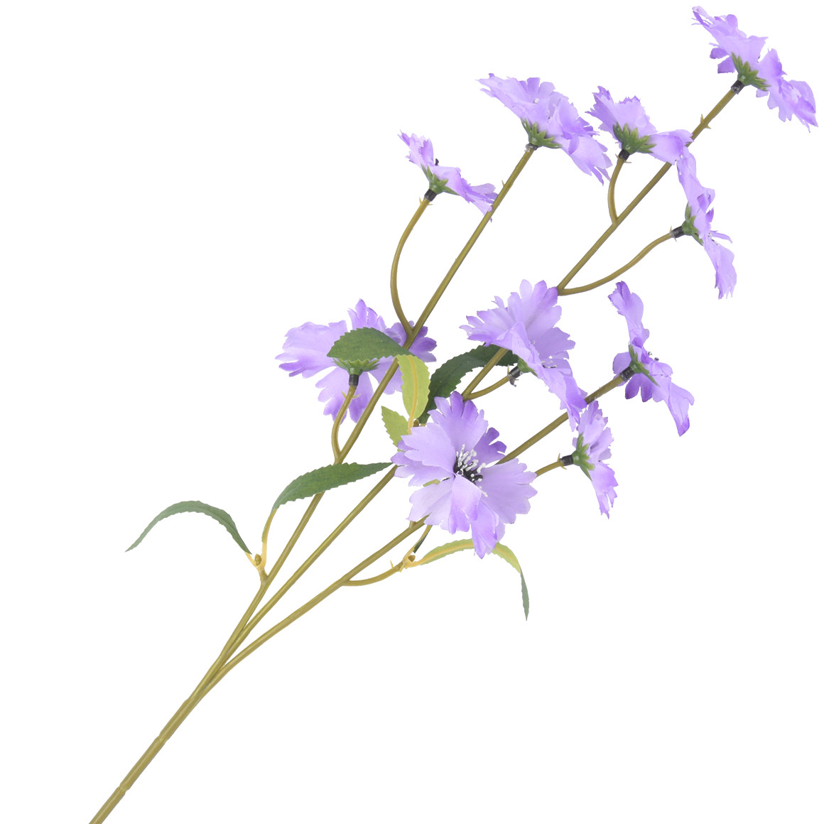 Kunstblume Kornblume mit langem Stiel helllila / grün