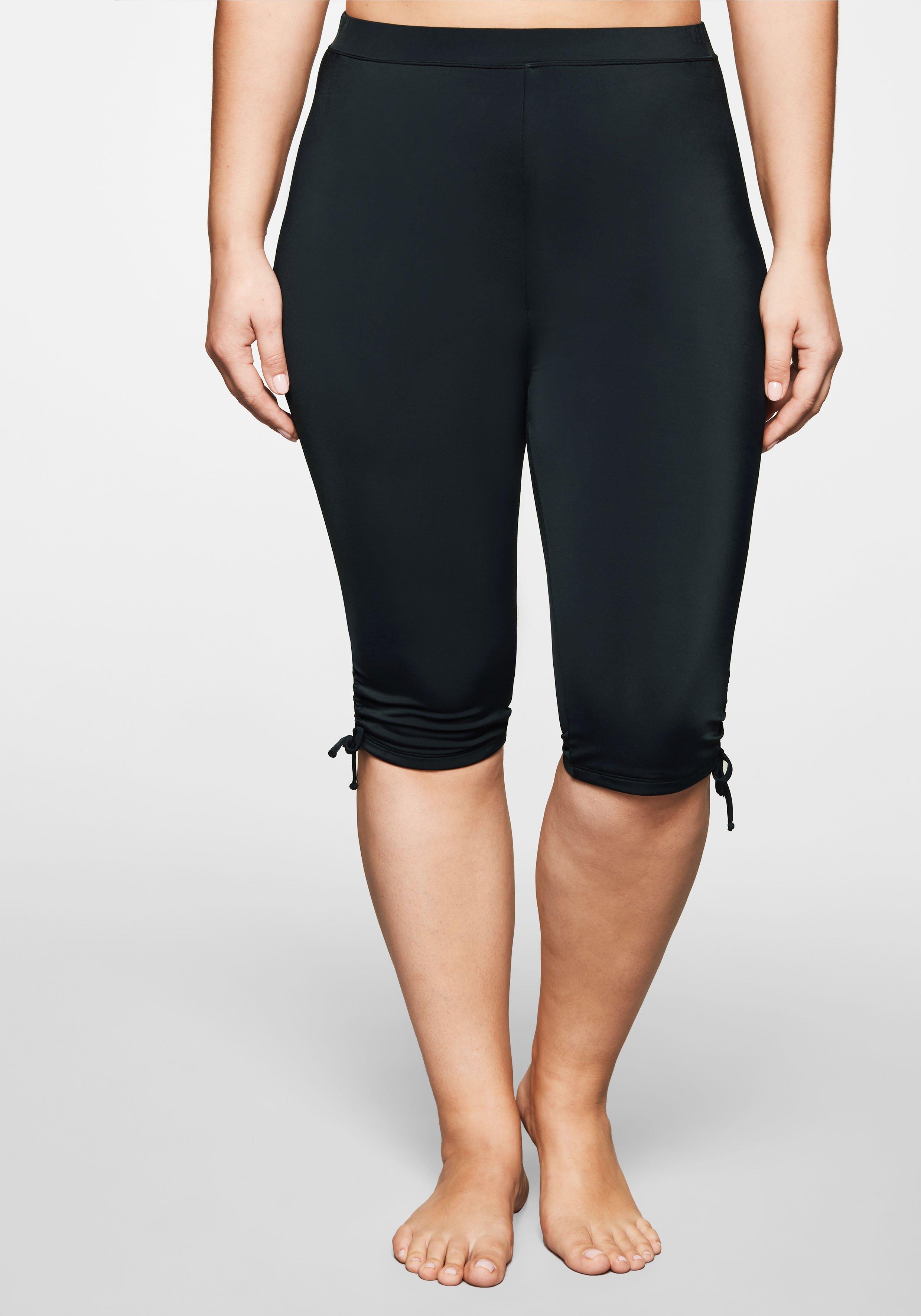 Badehose mit Raffung, Shape-Caprischnitt