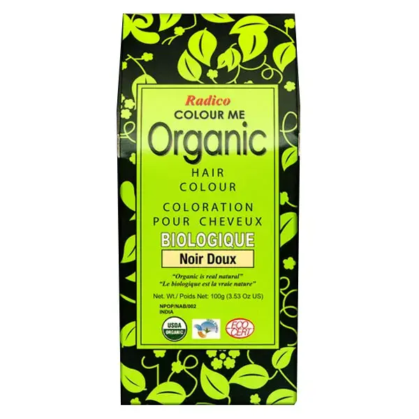 Radico Coloração Capilar Orgânica à Base de Plantas Preto Suave 100g