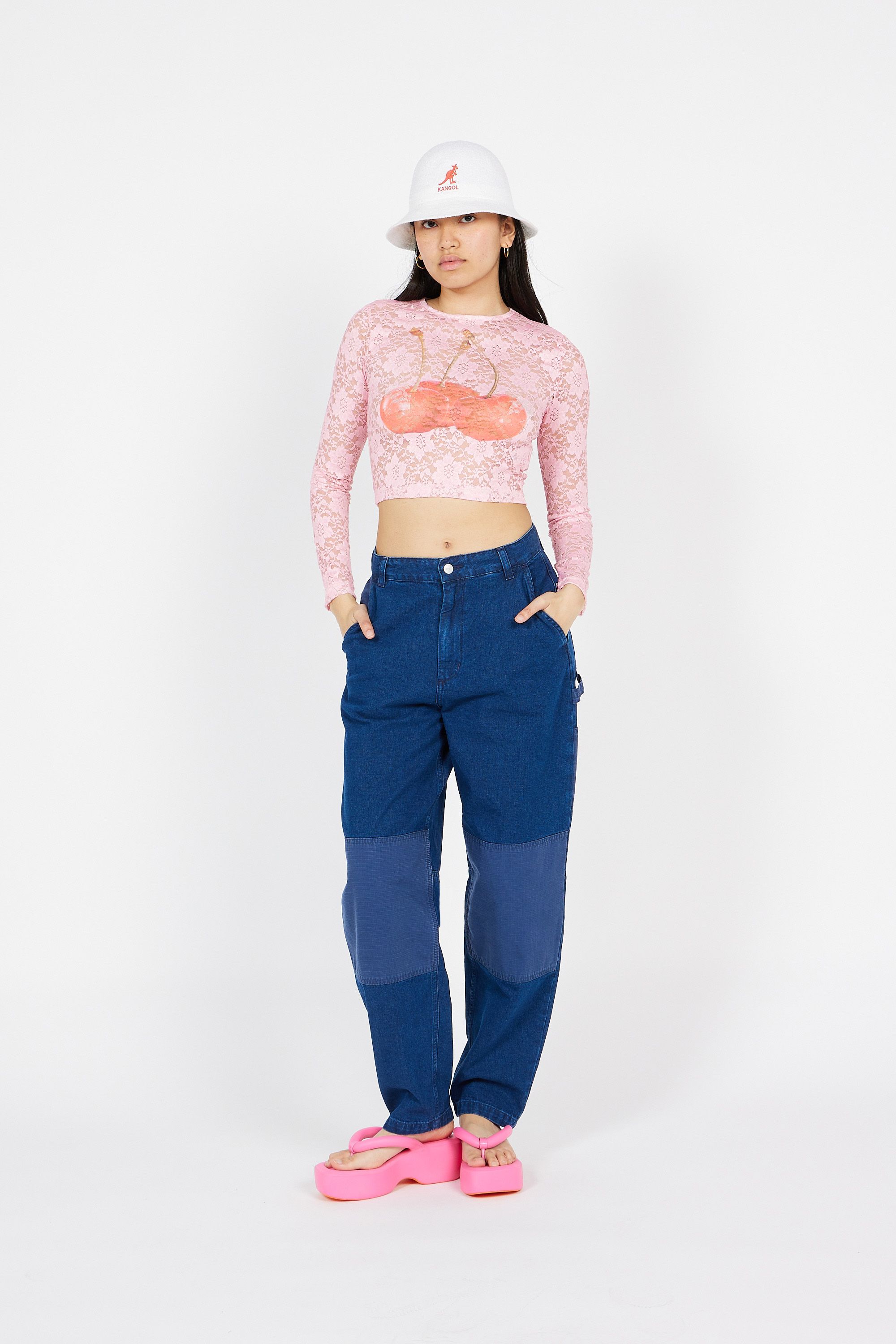 NEW GIRL ORDER top CHERRY LACE Rose