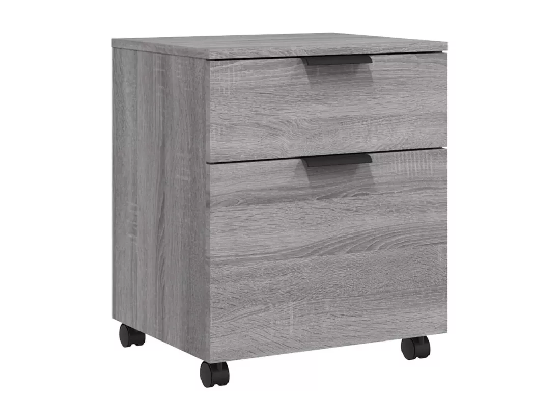 Classeur mobile avec roues Sonoma gris 45x38x54 cm Bois