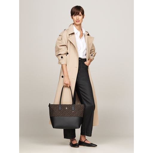 Tommy Hilfiger Jacquard Tote, Black