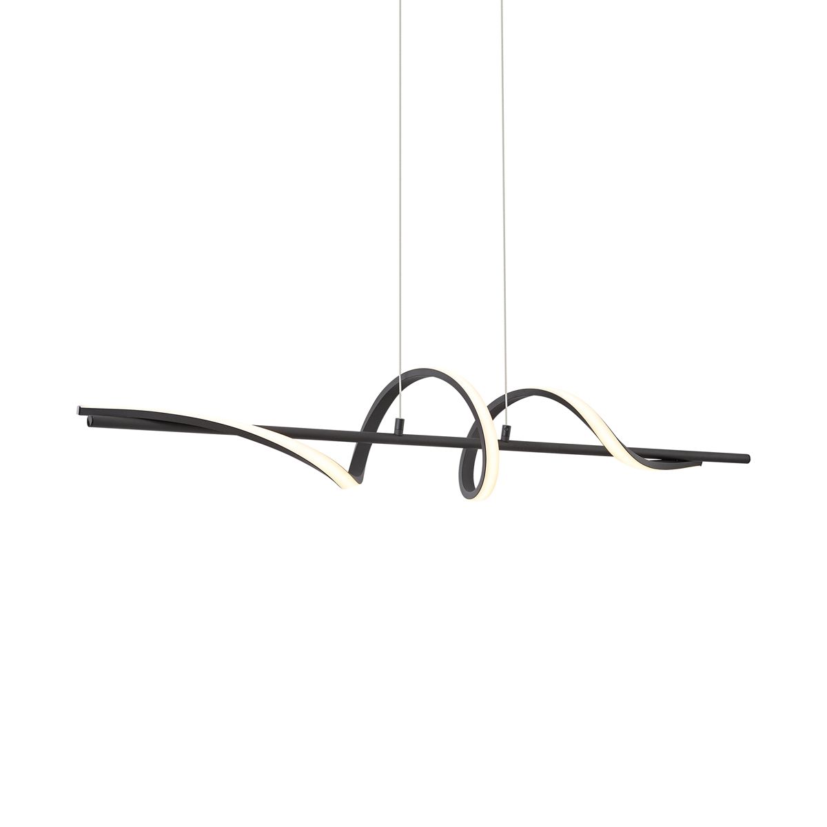 Design hanglamp zwart 110cm incl. LED 3-staps dimbaar - Wokkel