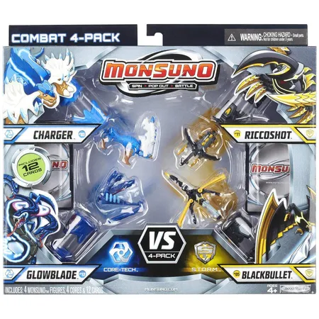 Jakks Pacific Monsuno Combat Pack 4er Set, 3-fach sortiert