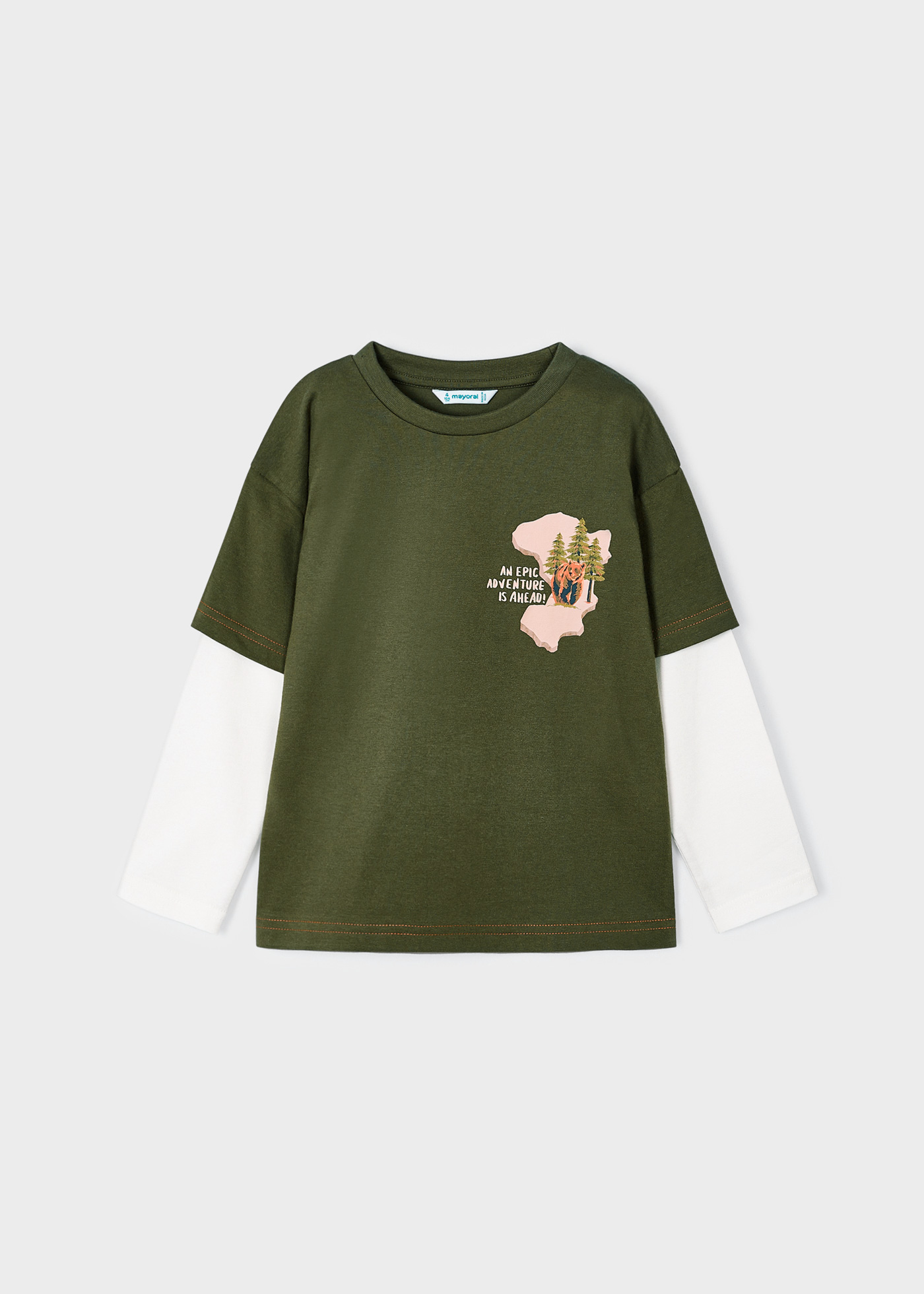 Camiseta infantil Better Cotton com ombros caídos