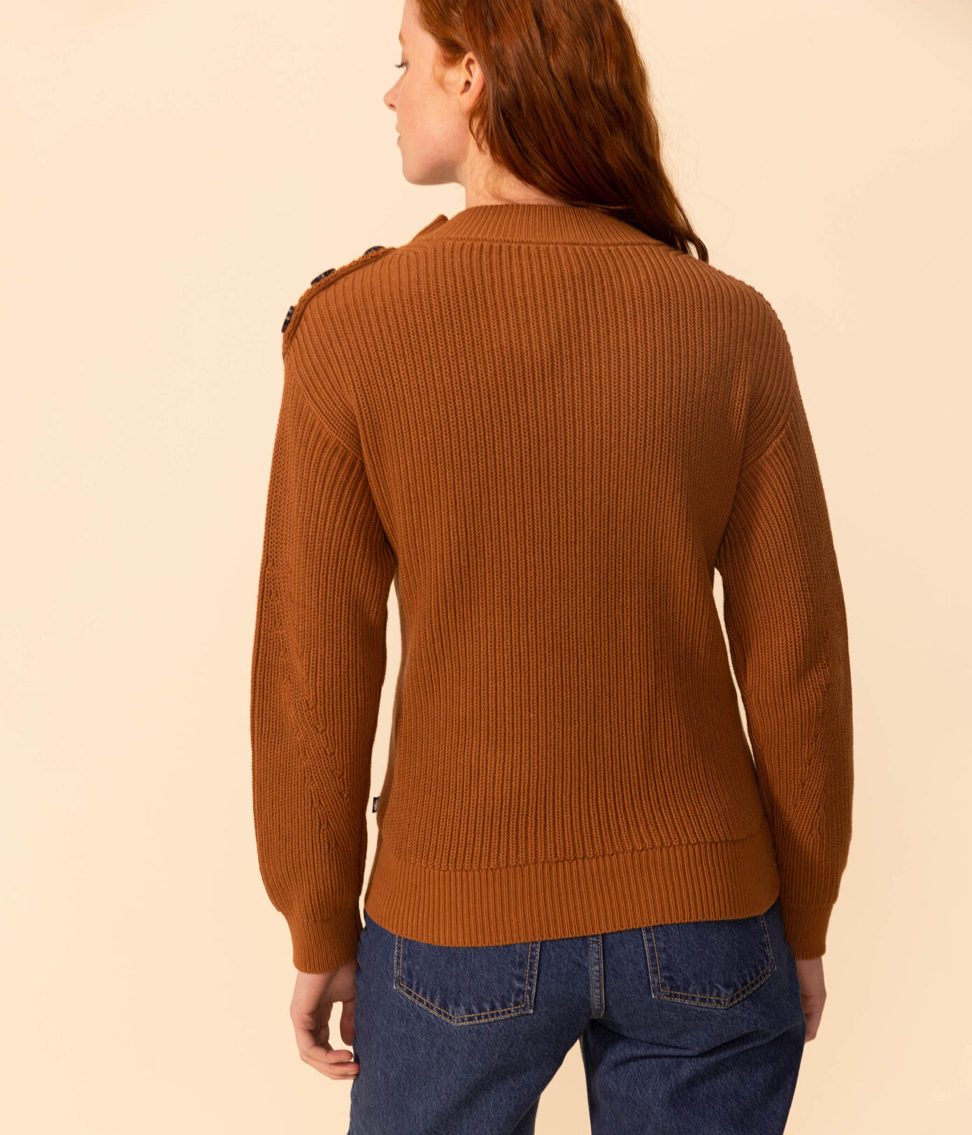 Pull en côte anglaise en coton Femme