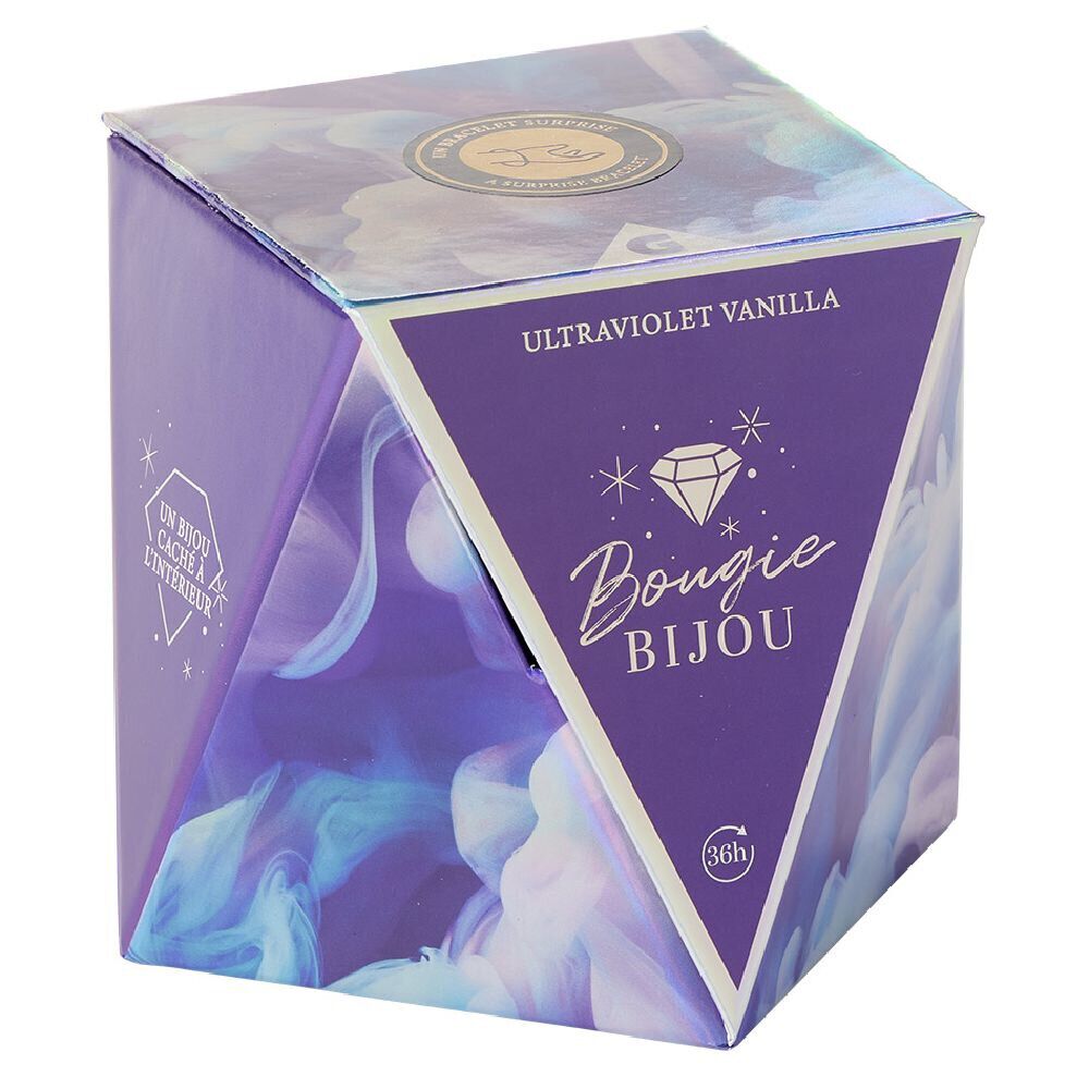 Bougie bijou bracelet doré senteur vanille 36h