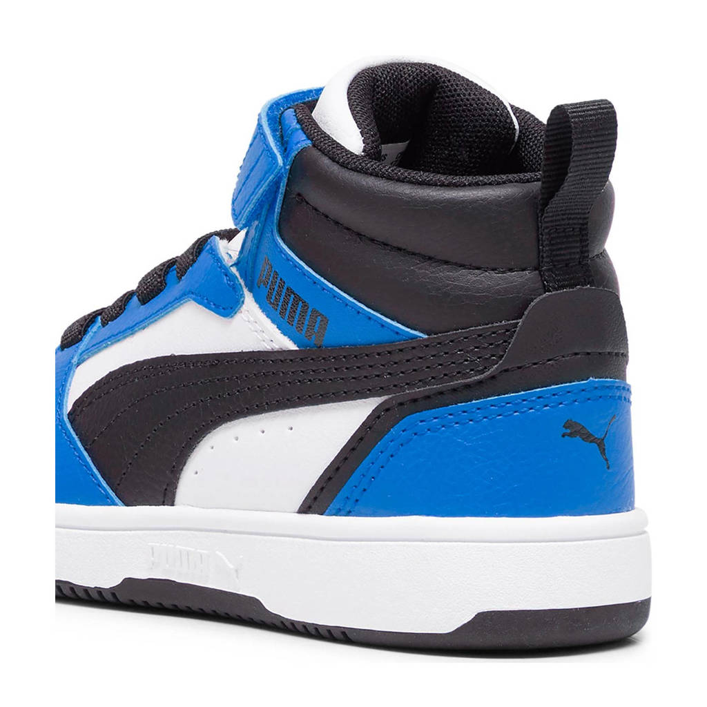 Puma Rebound v6 Mid V6 Mid sneakers wit/zwart/blauw