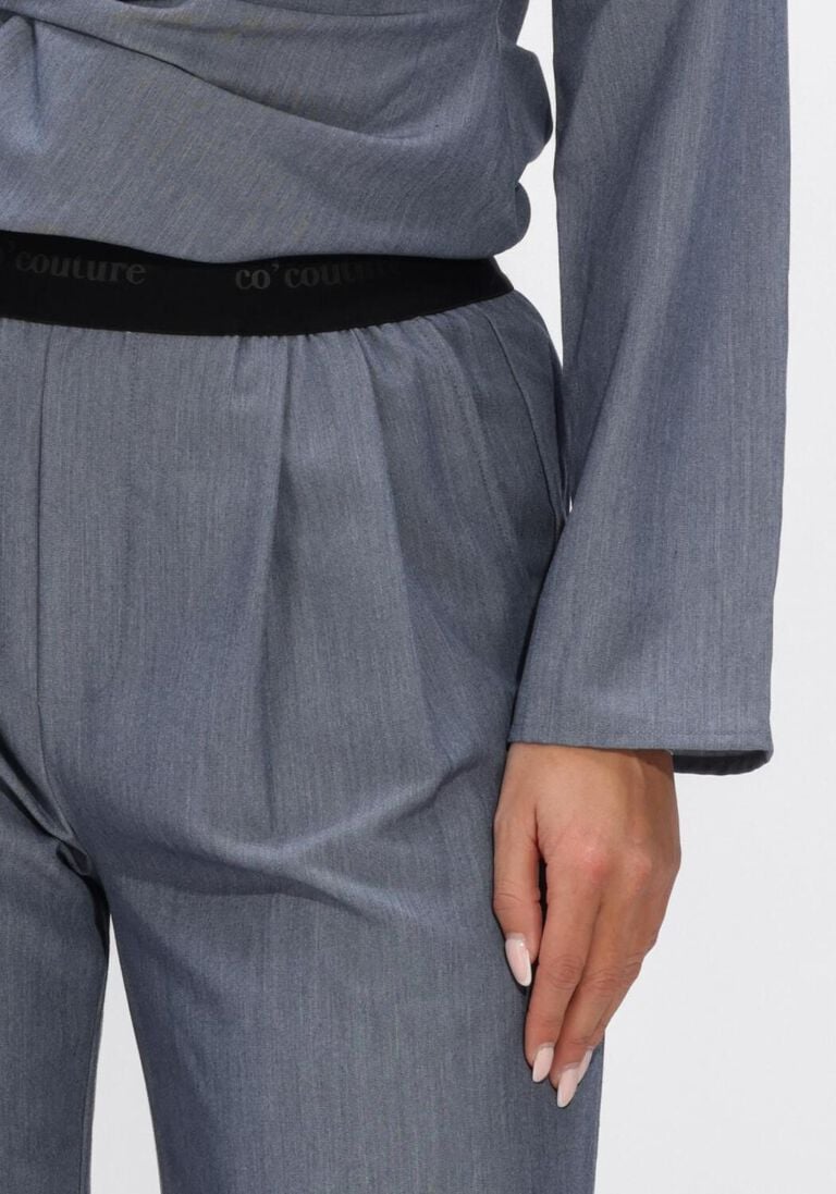 blauwe co'couture wijde broek tenga logo ll pant