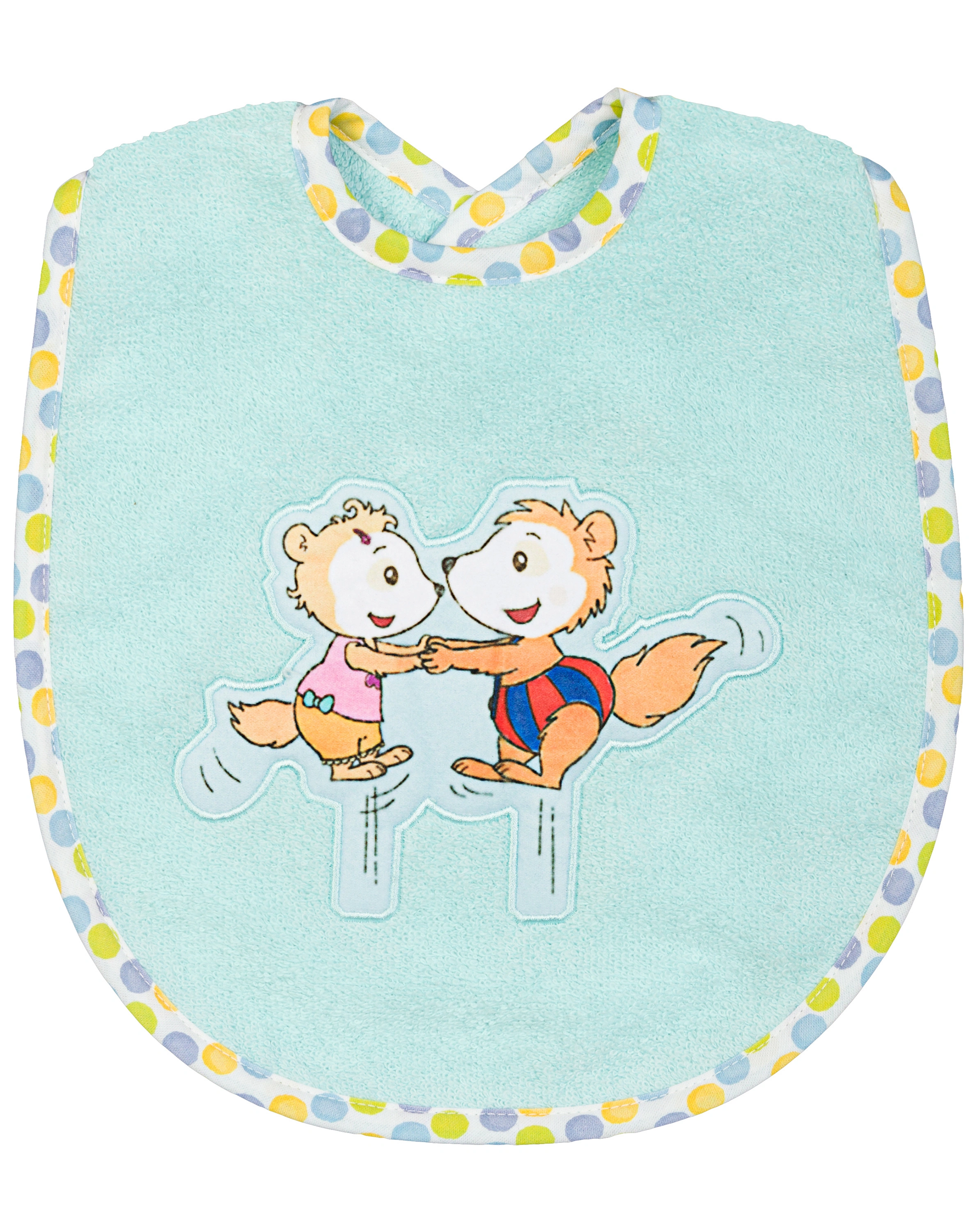 Lätzchen BOBO SIEBENSCHLÄFER (24x24) in türkis