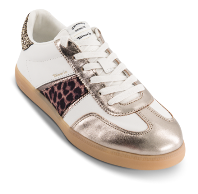 Tamaris Damesko med snøre Leopard 1-23624-43