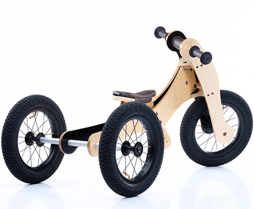 Trybike wood 4-in-1 loopfiets - bruin/zwart