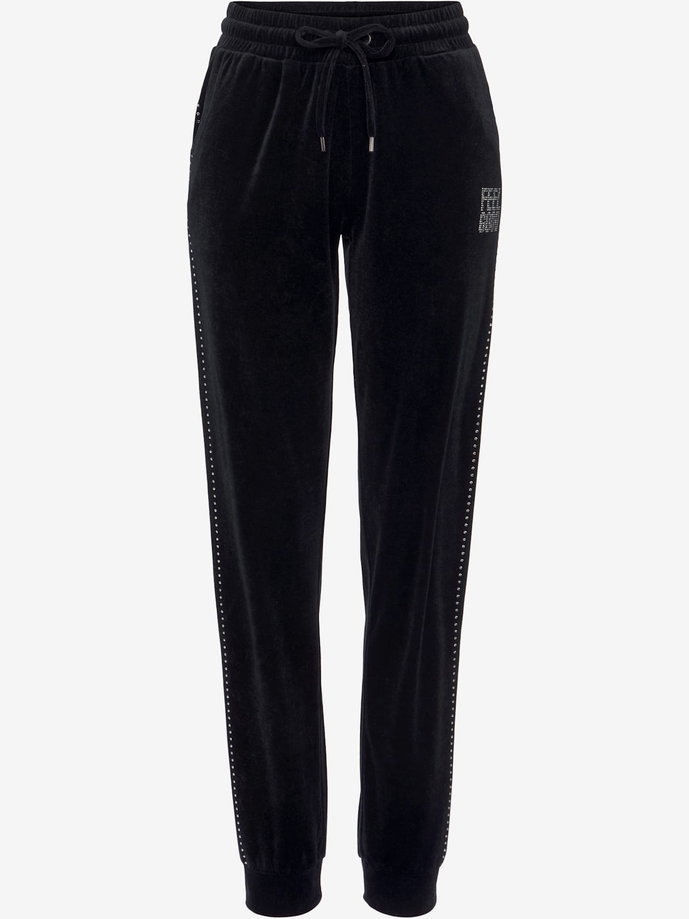 Pantalon en velours ras à la coupe étroite