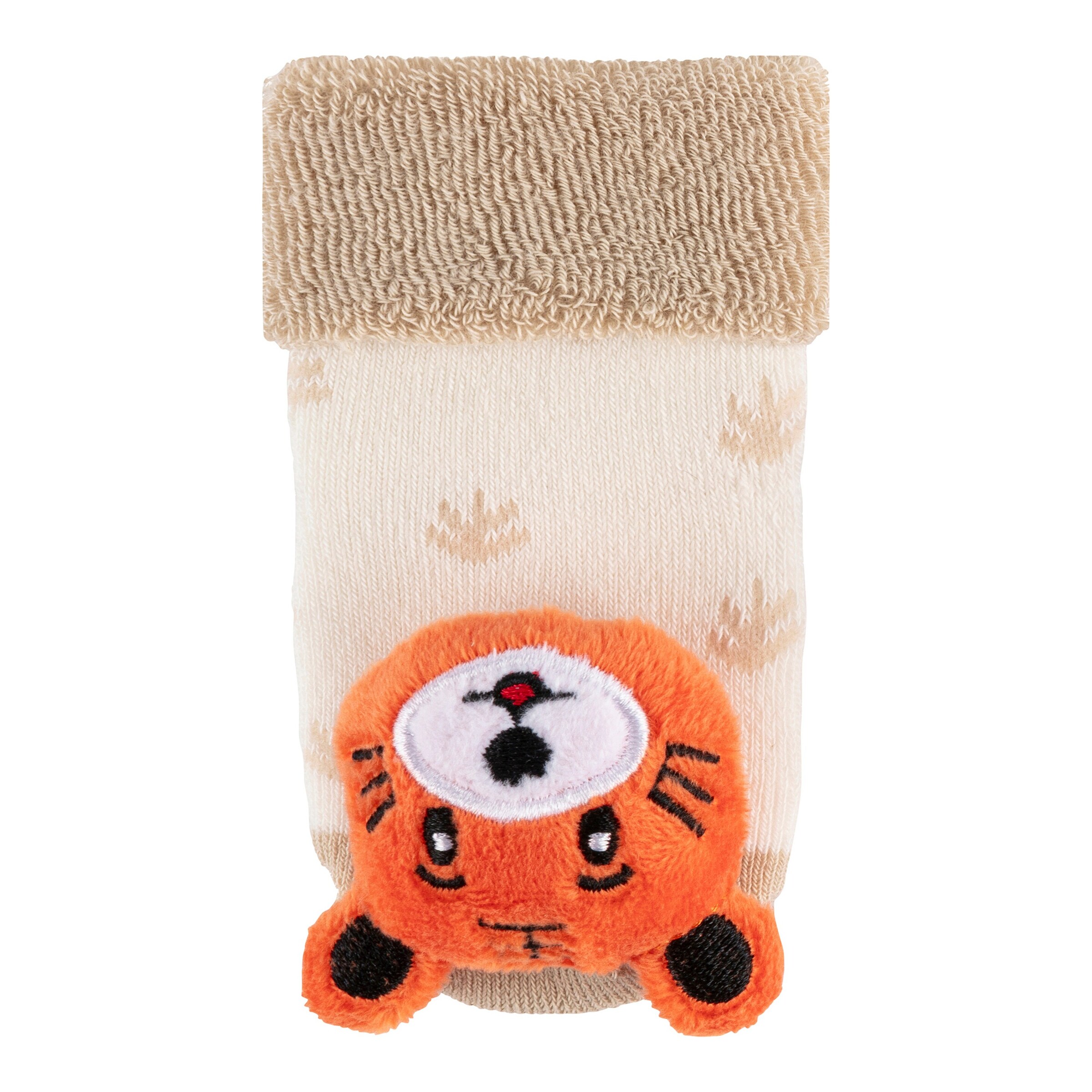 Sterntaler Rasselsocken Tiger natur/orange