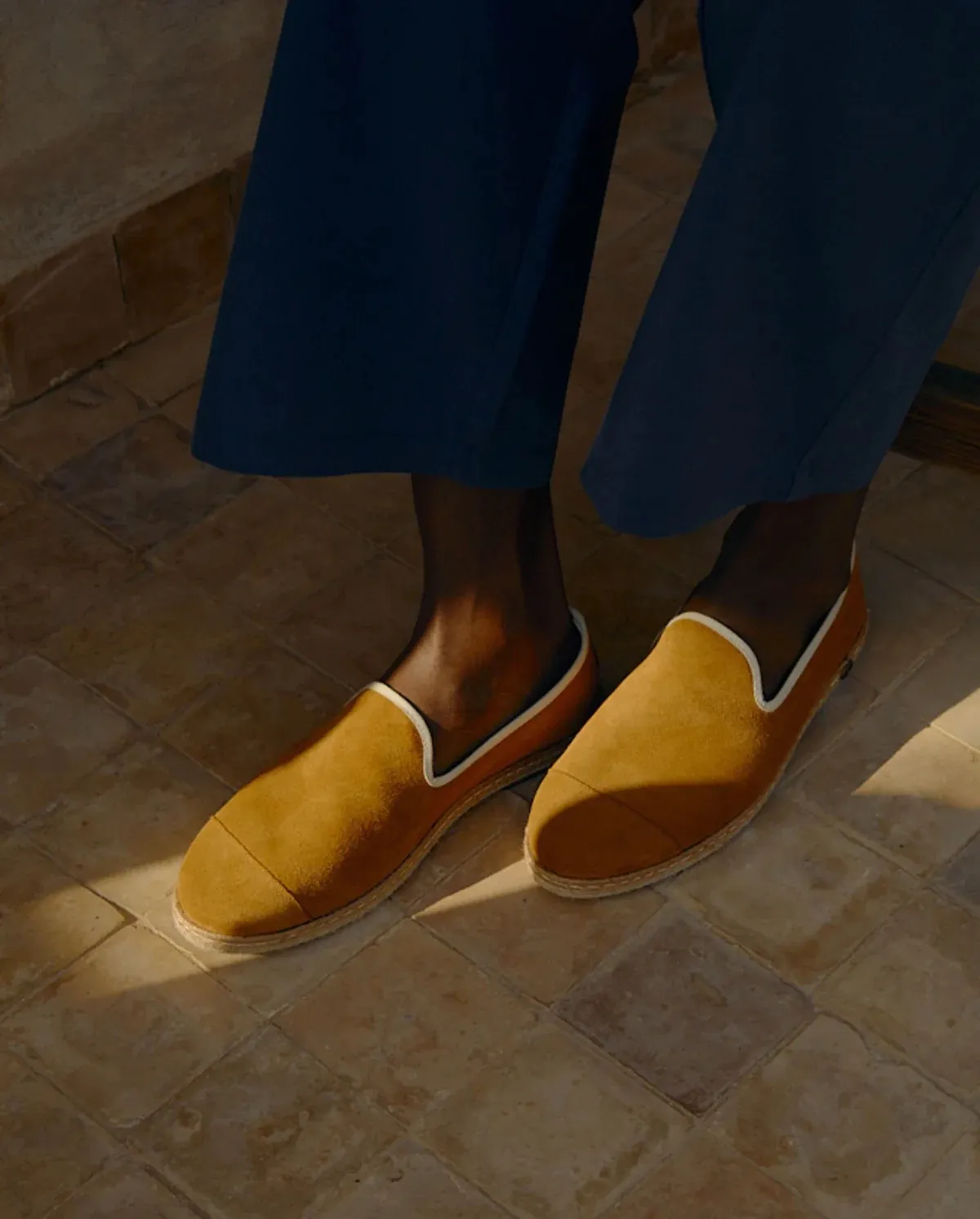 Espadrille homme cuir Angarde