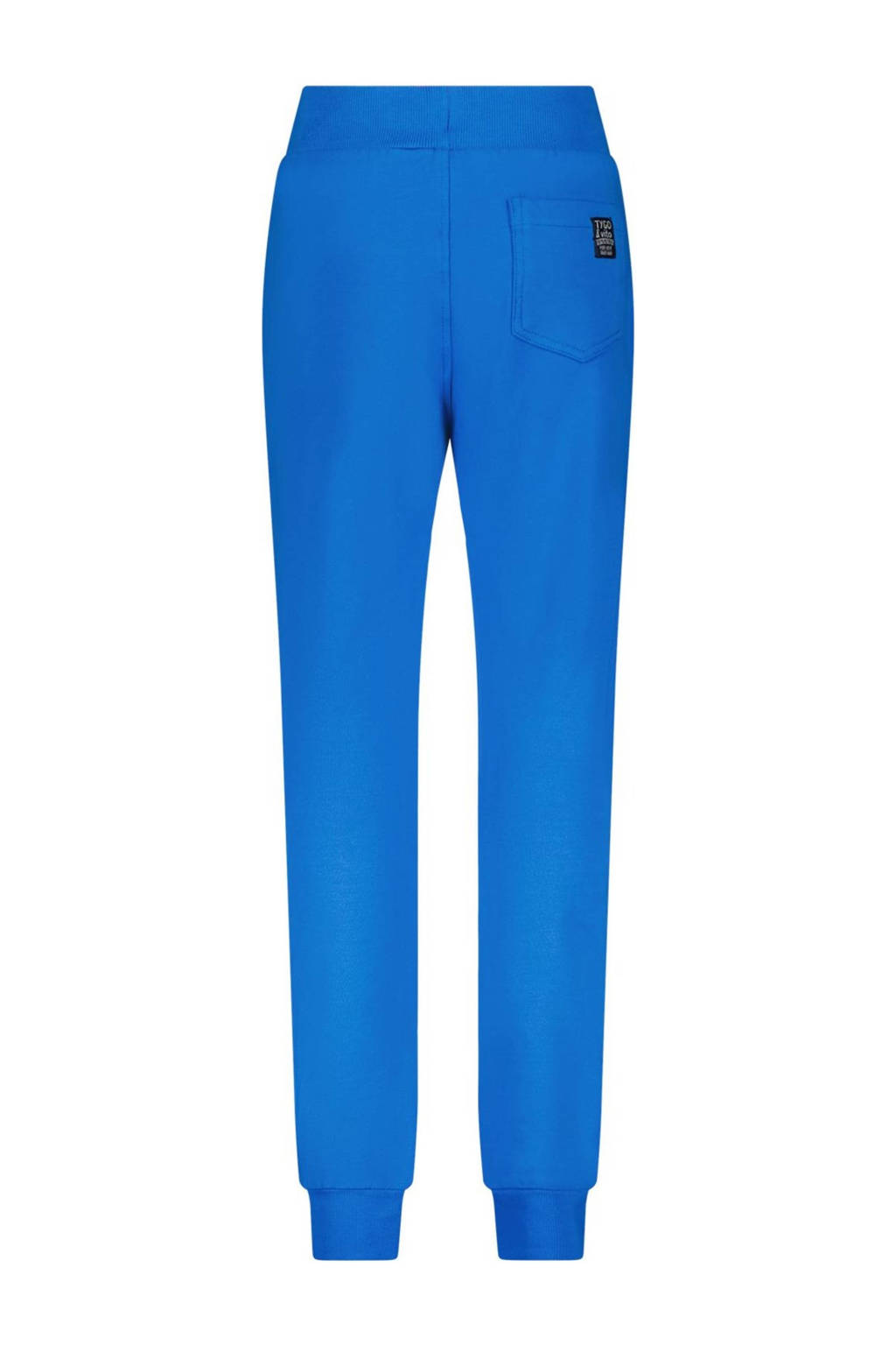 TYGO & vito regular fit joggingbroek Boaz met logo felblauw