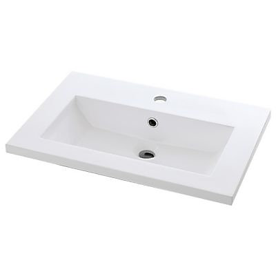 Plan vasque en résine blanc blanc Calao 60 cm