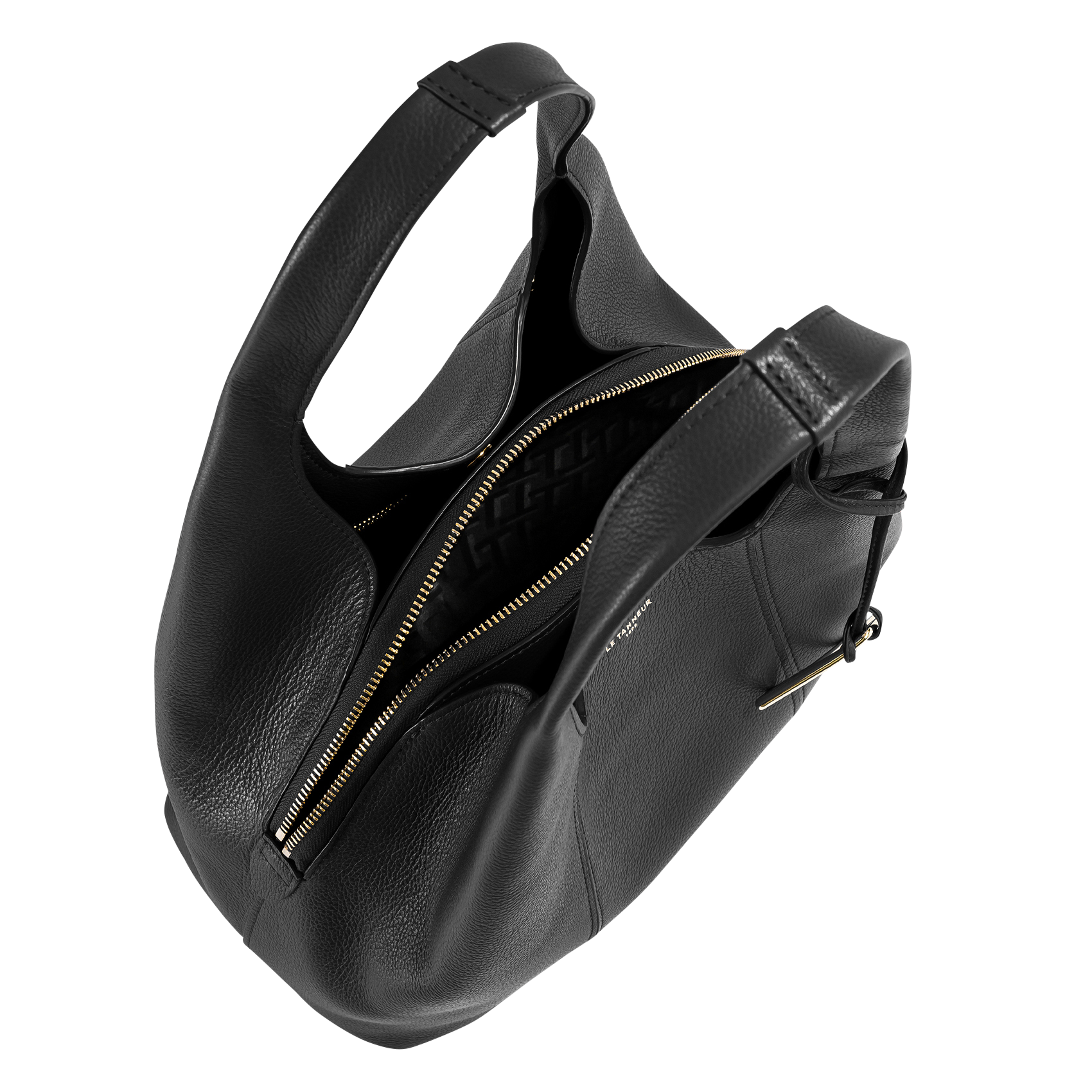 JULIETTE - Sac porté épaule en cuir grainé| Noir