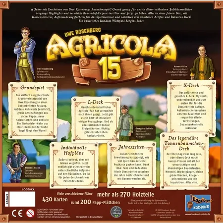 Asmodee Lookout Spiele Agricola 15 Jahre Jubiläumsbox