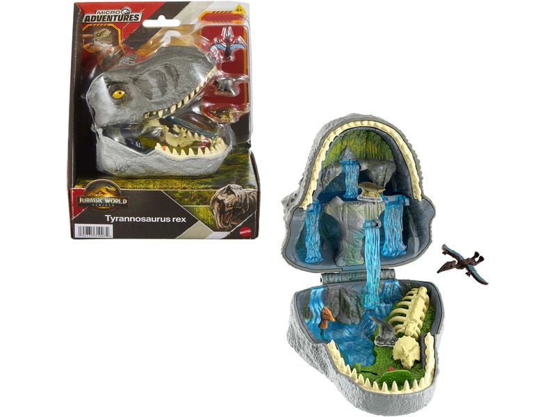 Mattel Jurassic World Micro Compact T-Rex 12 cm Dino-Kinderspielzeug