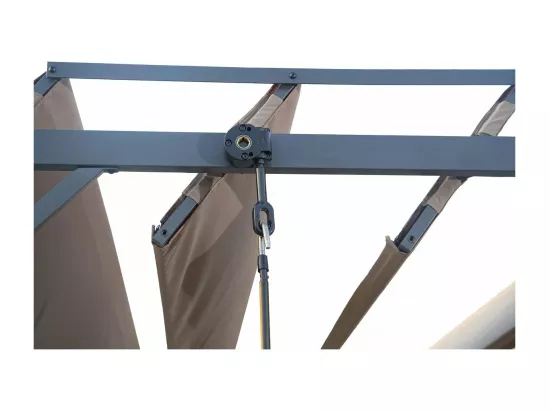 Pergola bioclimatique en tissu 