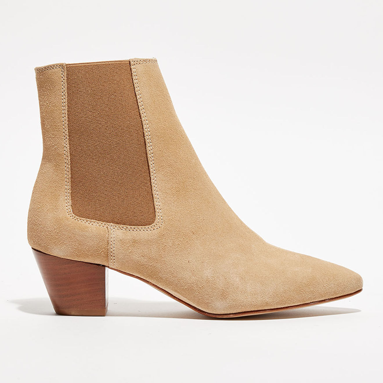 Anaki Chelsea Boots en Velours de Cuir Marina sable