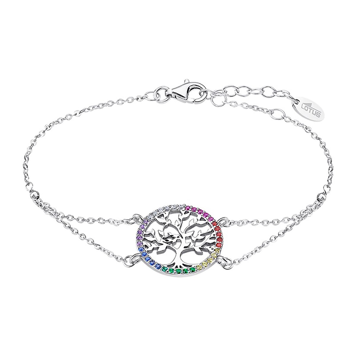 Bracelet Lotus Silver Collection Family TreeMulticolore