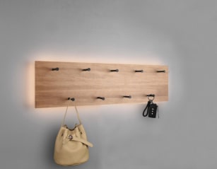 Wandgarderobe Samantha 75 x 20 cm Artisan Eiche/schwarz