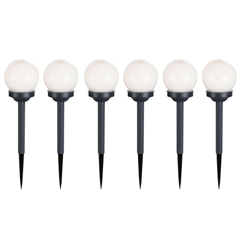 6er Set LED Außen Solarleuchten in Kugelform für den Garten