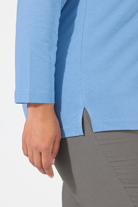 Shirt, V-Ausschnitt, Relaxed, Langarm
