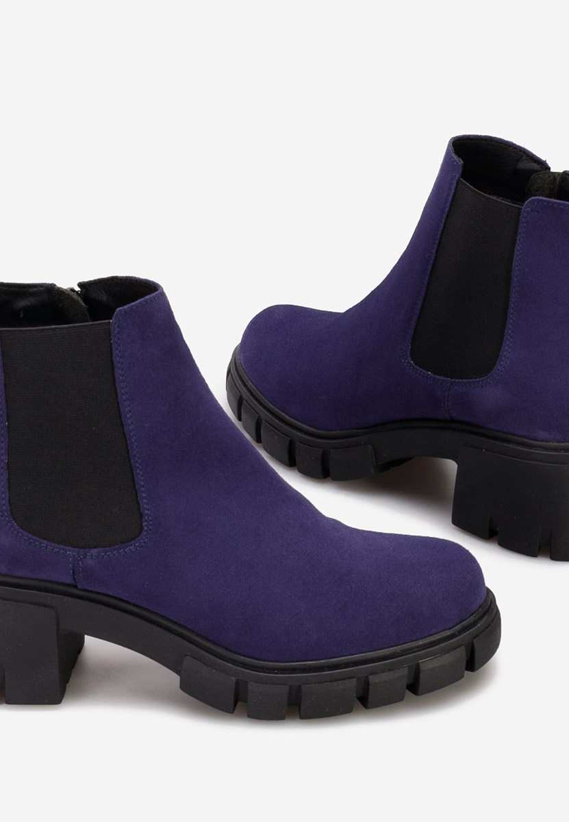 Bottines femme en daim marine Rowa