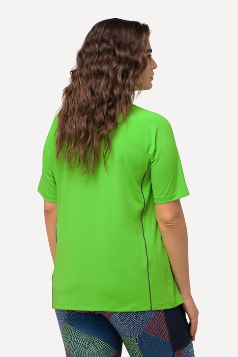 T-Shirt, UV-Schutz 50+, V-Ausschnitt, Halbarm