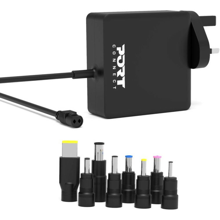 Port Designs 900093B-UK chargeur d'appareils mobiles Ordinateur portable, Universel Noir Secteur Intérieure
