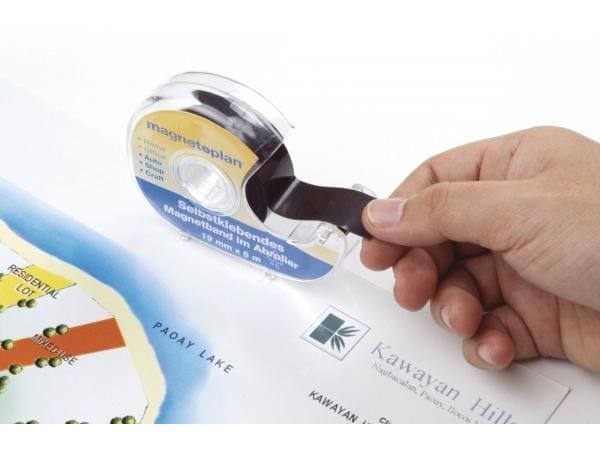 Magnetoplan Magnetband 1.9 cm x 5 m im Spender, selbstklebe Schwarz