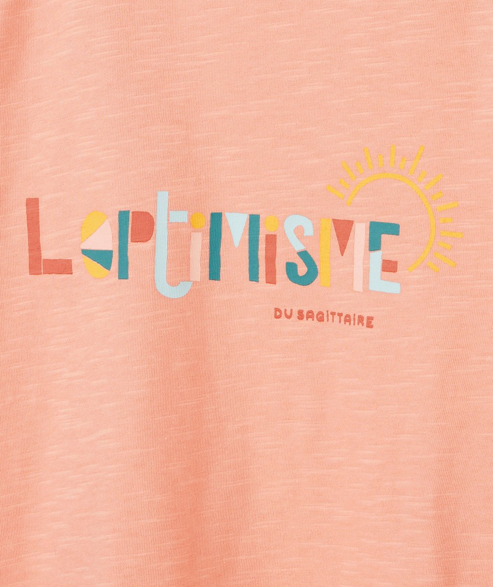 COSMIC VIBES - T-SHIRT ROSE SAGITTAIRE EN COTON BIO ENFANT